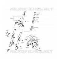 GARDE BOUE AVANT pour Kawasaki J300