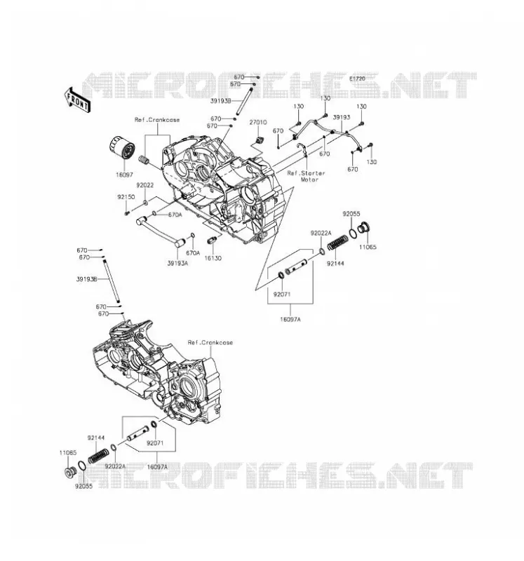 FILTRE &Agrave; HUILE Kawasaki MOTOS 1700 2016 VULCAN 1700 NOMAD ABS  VN1700DGF