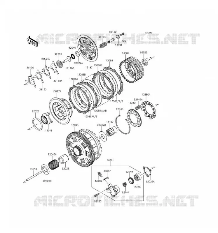 EMBRAYAGE Kawasaki MOTOS 1400 2016 CONCOURS 14 ABS  ZG1400EGF
