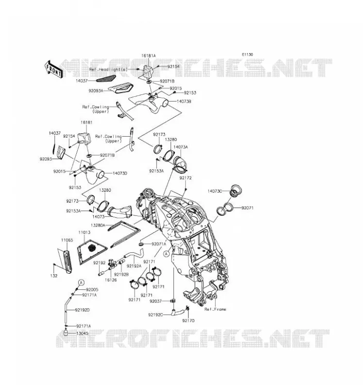 FILTRE A AIR Kawasaki MOTOS 1400 2016 CONCOURS 14 ABS  ZG1400EGF
