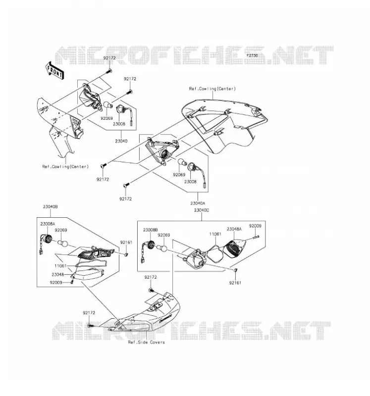 CLIGNOTANTS Kawasaki MOTOS 1400 2016 CONCOURS 14 ABS  ZG1400EGF