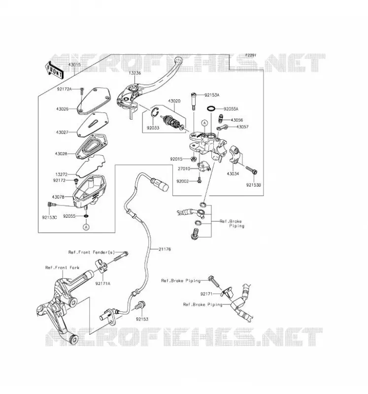 MAITRE CYLINDRE AV Kawasaki MOTOS 1400 2016 1400GTR ABS  ZG1400EGF