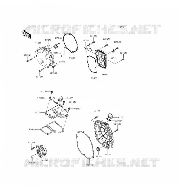 COUVERCLES MOTEUR Kawasaki MOTOS 1400 2016 1400GTR ABS  ZG1400EGF
