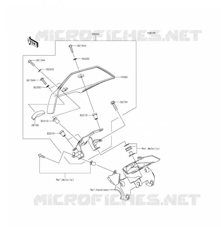 ACCESSOIRE(COUVRE COMPTEUR) Kawasaki MOTOS 1000 2016 Z1000  ZR1000FGF