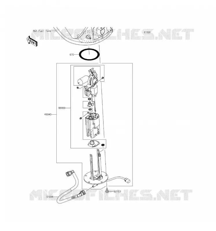POMPE A ESSENCE Kawasaki MOTOS 1000 2016 Z1000 ABS  ZR1000GGF