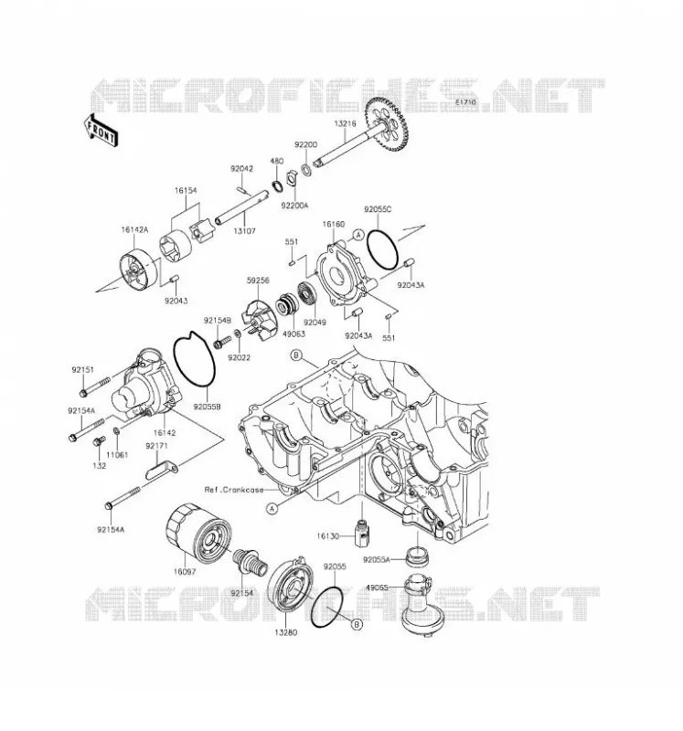 POMPE A HUILE Kawasaki MOTOS 800 2016 Z800  ZR800AGF