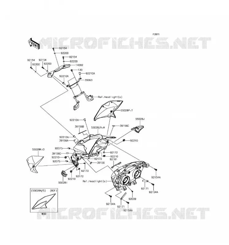 CARENAGE Kawasaki MOTOS 800 2016 Z800 ABS  ZR800BGF