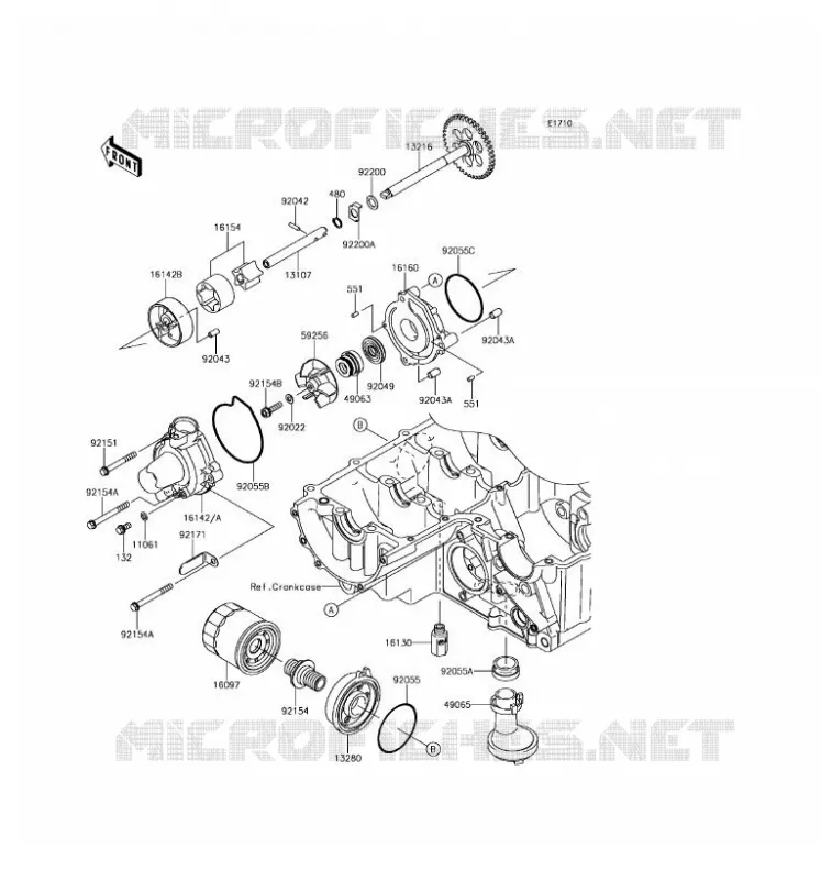 POMPE A HUILE Kawasaki MOTOS 800 2016 Z800 ABS  ZR800BGF