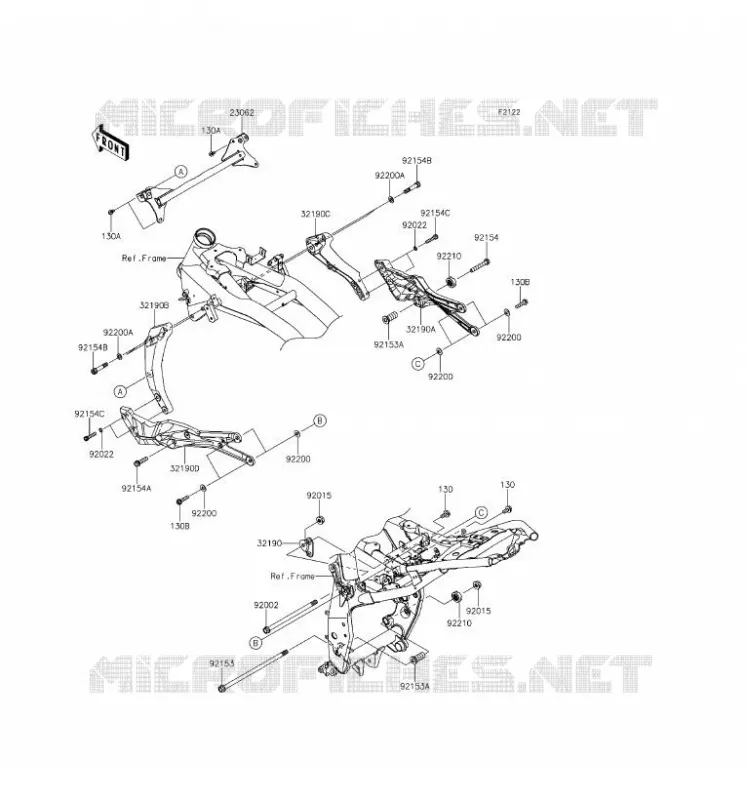 SUPPORT MOTEUR Kawasaki MOTOS 800 2016 Z800 ABS  ZR800BGF