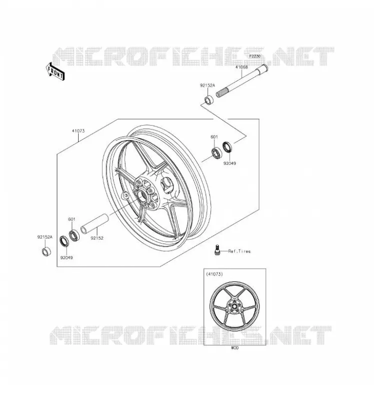 ROUE AVANT Kawasaki MOTOS 800 2016 Z800 ABS  ZR800BGF