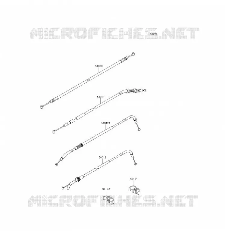 CABLES Kawasaki MOTOS 800 2016 Z800 ABS  ZR800BGF