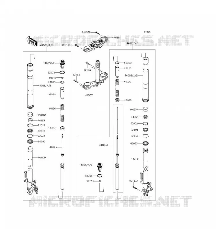 FOURCHE Kawasaki MOTOS 800 2016 Z800 ABS  ZR800BGF