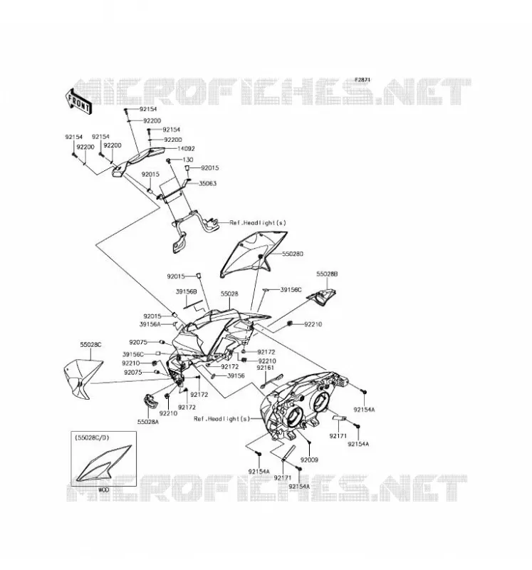 CARENAGE Kawasaki MOTOS 800 2016 Z800 ABS  ZR800FGF