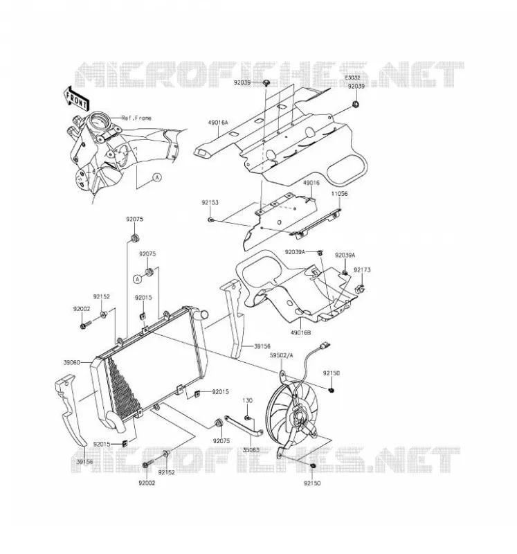 RADIATEUR Kawasaki MOTOS 1000 2016 Z1000SX  ZX1000LGF