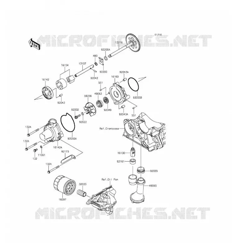 POMPE A HUILE Kawasaki MOTOS 1000 2016 Z1000SX  ZX1000LGF