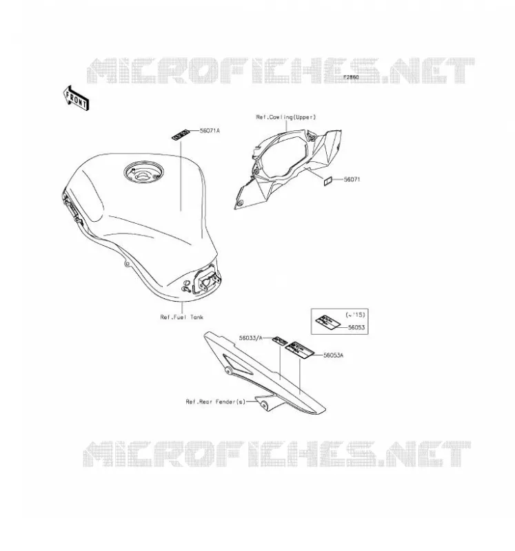 LABEL Kawasaki MOTOS 1000 2016 Z1000SX ABS  ZX1000MGF