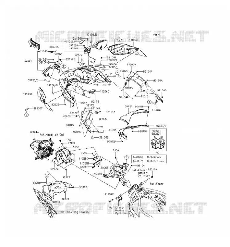 CARENAGE Kawasaki MOTOS 1000 2016 NINJA H2  ZX1000NGF