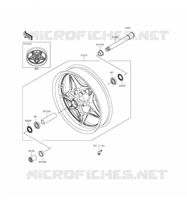 ROUE AVANT Kawasaki MOTOS 1000 2016 NINJA H2  ZX1000NGF
