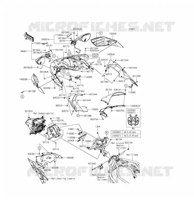 CARENAGE Kawasaki MOTOS 1000 2016 NINJA H2  ZX1000NGF