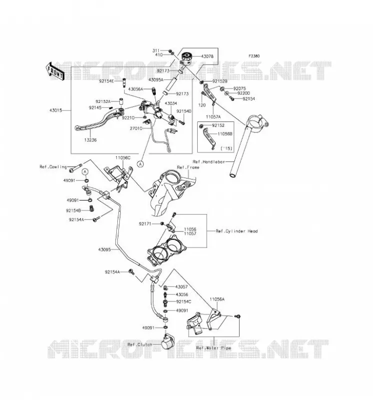 EMBRAYAGE MAITRE CYLINDRE Kawasaki MOTOS 1000 2016 NINJA H2R  ZX1000PGF
