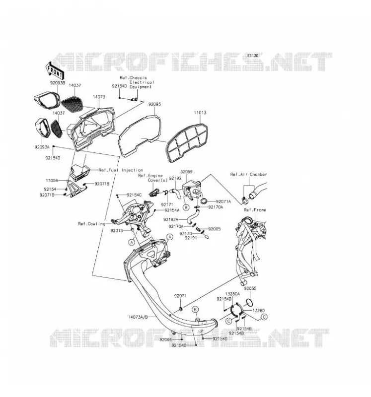FILTRE A AIR Kawasaki MOTOS 1000 2016 NINJA H2R  ZX1000PGF