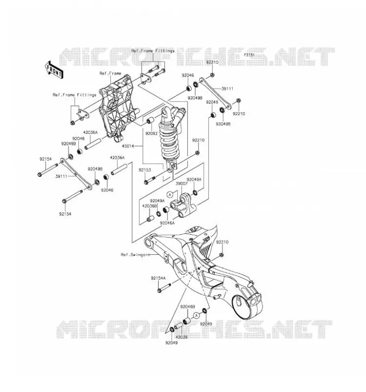 SUSPENSION/AMORTISSEUR Kawasaki MOTOS 1000 2016 NINJA H2R  ZX1000PGF