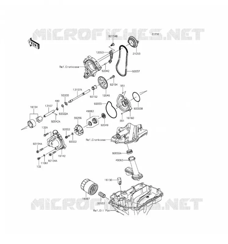 POMPE A HUILE/FILTRE &Agrave; HUILE Kawasaki MOTOS 1000 2016 NINJA ZX-10R  ZX1000RGF