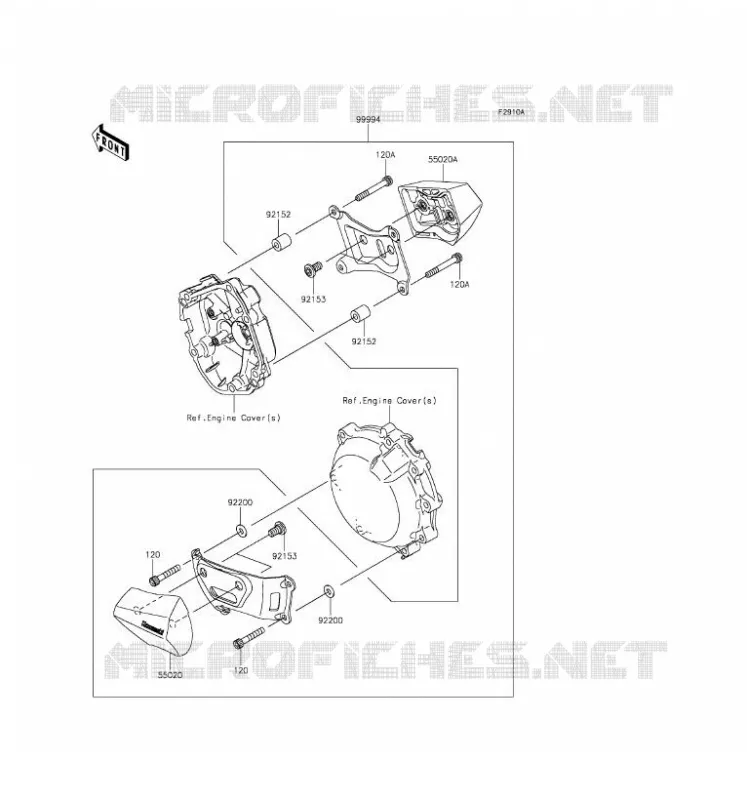 ACCESSOIRE(PROTEGE CARTER) Kawasaki MOTOS 1000 2016 NINJA ZX-10R  ZX1000RGFA