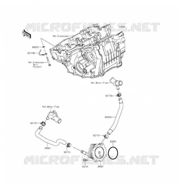 RADIATEUR D'HUILE Kawasaki MOTOS 1000 2016 NINJA ZX-10R  ZX1000RGFA
