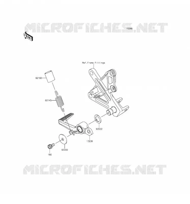 PEDALE DE FREIN/TORQUE LINK Kawasaki MOTOS 1000 2017 NINJA ZX-10R  ZX1000RHFA