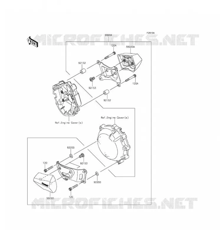 ACCESSOIRE(PROTEGE CARTER) Kawasaki MOTOS 1000 2016 NINJA ZX-10R ABS  ZX1000SGF