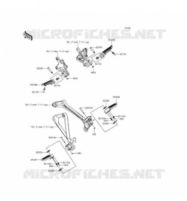 REPOSE PIED Kawasaki MOTOS 1000 2016 NINJA ZX-10R ABS  ZX1000SGFA