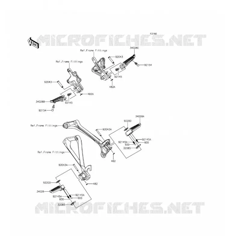 REPOSE PIED Kawasaki MOTOS 1000 2017 NINJA ZX-10R ABS  ZX1000SHFA