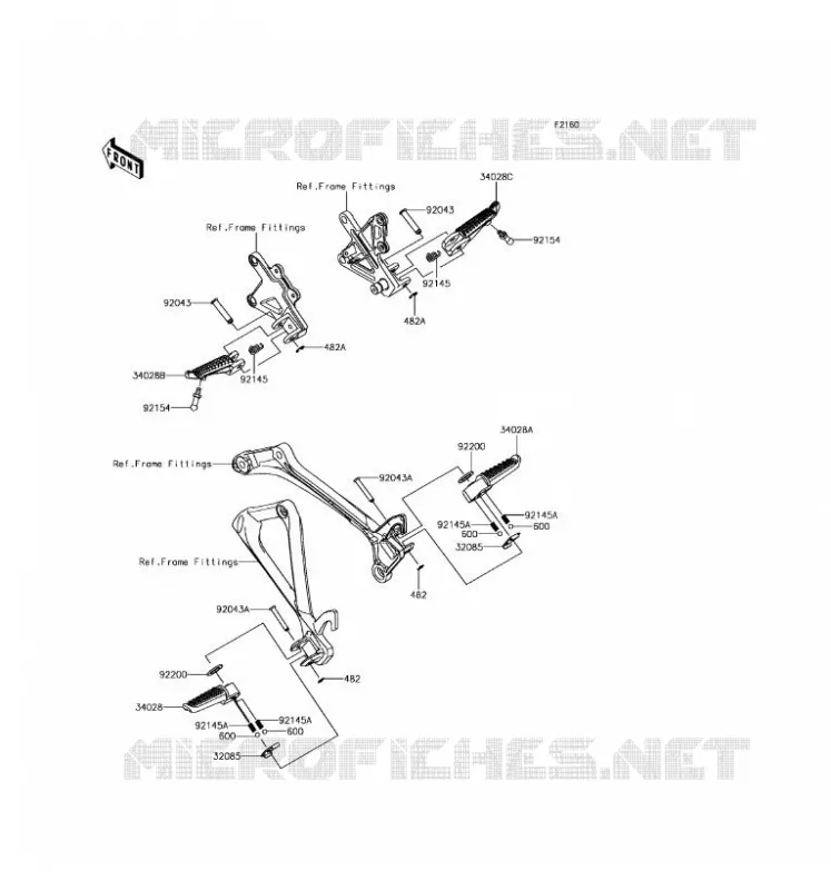 REPOSE PIED Kawasaki MOTOS 1000 2017 NINJA ZX-10R ABS  ZX1000SHFA
