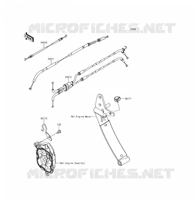 CABLES Kawasaki MOTOS 1000 2017 Z1000SX  ZX1000WHF