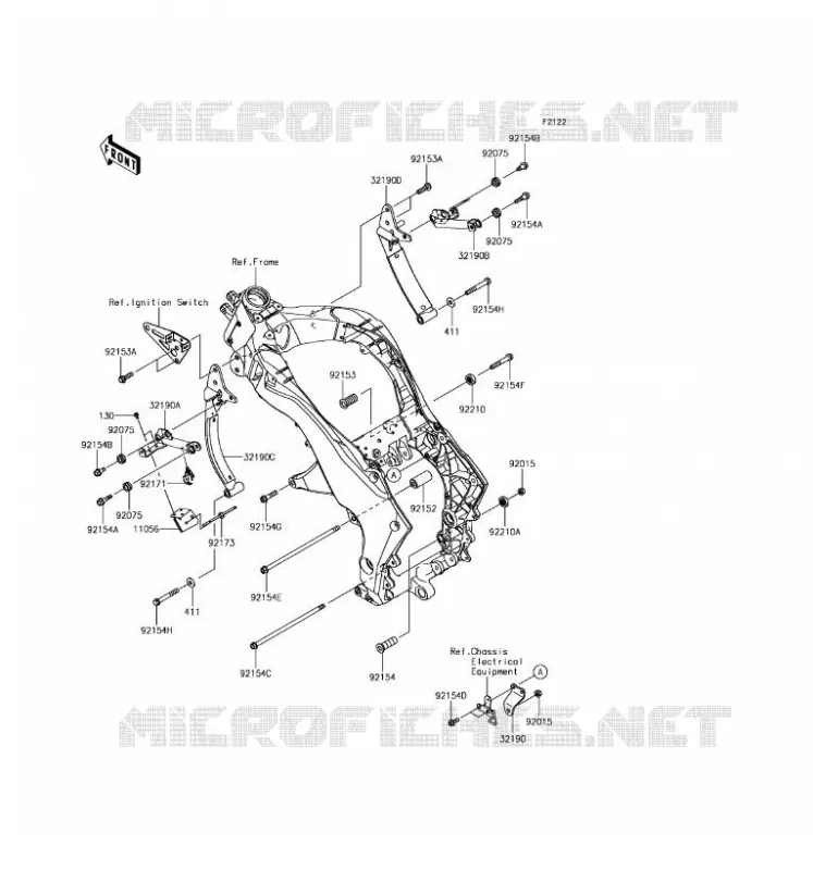 SUPPORT MOTEUR Kawasaki MOTOS 1000 2017 Z1000SX  ZX1000WHF