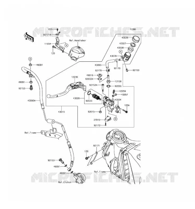 EMBRAYAGE MAITRE CYLINDRE Kawasaki MOTOS 1400 2016 NINJA ZX-14R ABS  ZX1400HGF