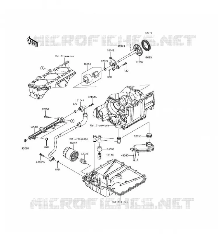 POMPE A HUILE/FILTRE &Agrave; HUILE Kawasaki MOTOS 1400 2017 NINJA ZX-14R ABS  ZX1400HHF
