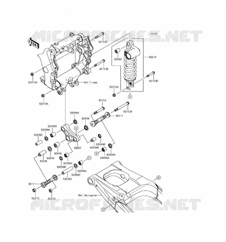 SUSPENSION/AMORTISSEUR Kawasaki MOTOS 1400 2017 NINJA ZX-14R ABS  ZX1400HHF
