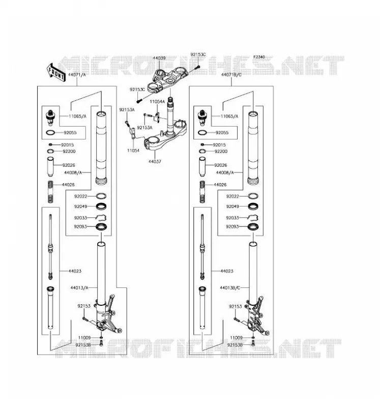 FOURCHE Kawasaki MOTOS 1400 2017 ZZR1400 ABS  ZX1400HHF