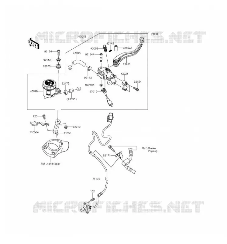 MAITRE CYLINDRE AV Kawasaki MOTOS 1400 2016 NINJA ZX-14R ABS  ZX1400JGF