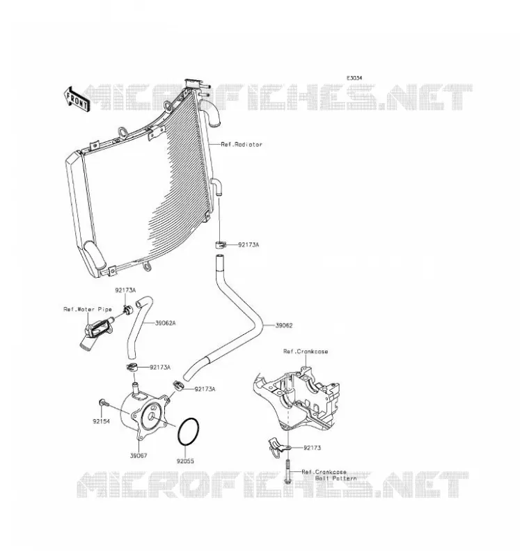 RADIATEUR D'HUILE Kawasaki MOTOS 1400 2016 NINJA ZX-14R ABS  ZX1400JGF