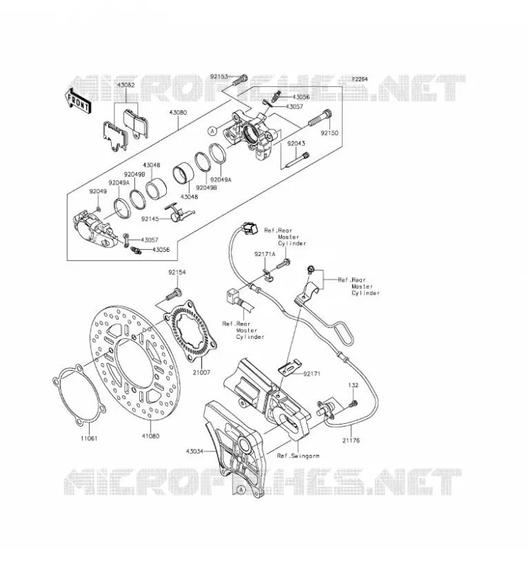 FREIN ARRIERE Kawasaki MOTOS 1400 2017 NINJA ZX-14R ABS  ZX1400JHF