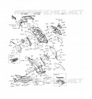 CARENAGE(CENTRALE) pour Kawasaki ZZR1400 ABS