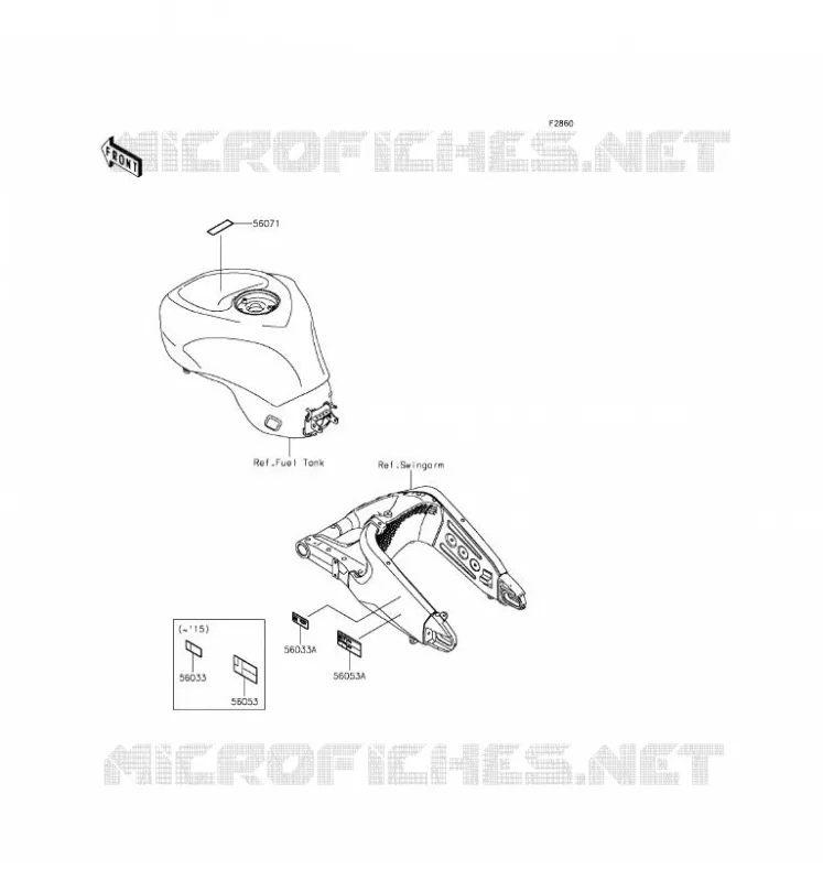 LABEL Kawasaki MOTOS 600 2016 NINJA ZX-6R  ZX600RGF