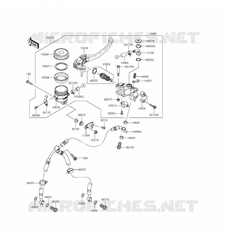MAITRE CYLINDRE AV Kawasaki MOTOS 600 2016 NINJA ZX-6R  ZX600RGF