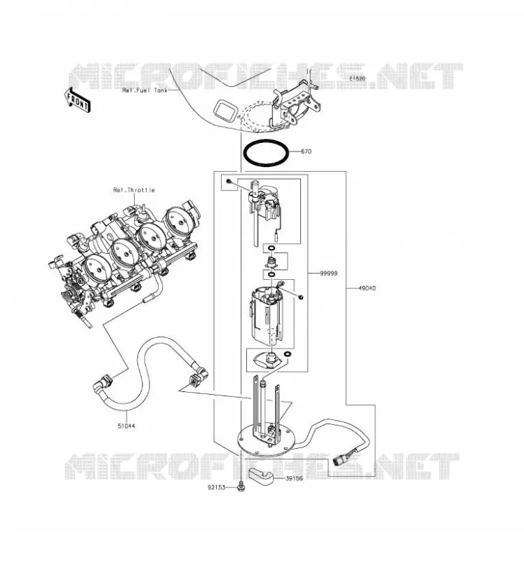 POMPE A ESSENCE Kawasaki MOTOS 636 2016 NINJA ZX-6R  ZX636EGF