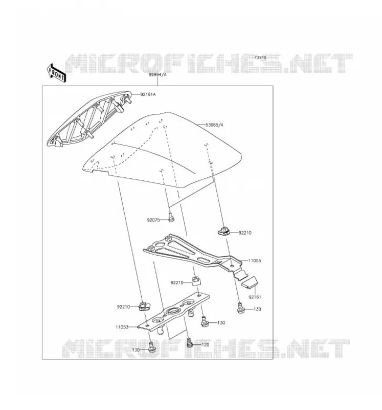 ACCESSOIRE (COUVRE SELLE) Kawasaki MOTOS 636 2016 NINJA ZX-6R  ZX636EGF