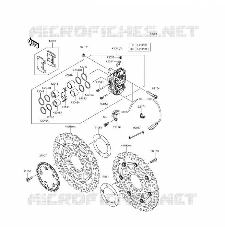 FREIN AVANT Kawasaki MOTOS 636 2016 NINJA ZX-6R  ZX636EGF