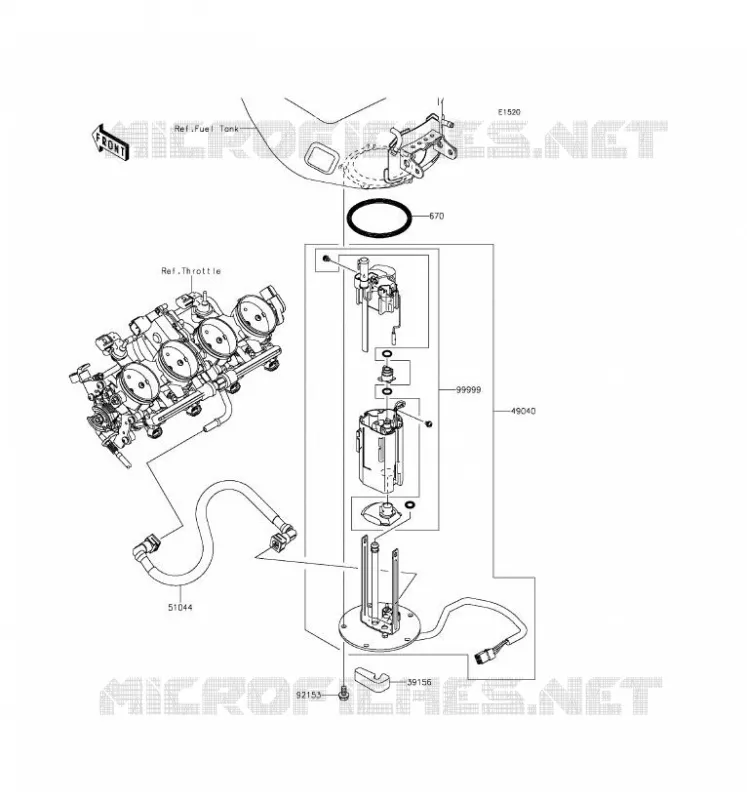 POMPE A ESSENCE Kawasaki MOTOS 636 2016 NINJA ZX-6R  ZX636EGF